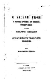 Cover of: In Vergillii Bucolica et Georgica Commentarius