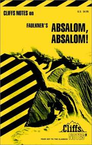 Cover of: Absalom, Absalom!: notes
