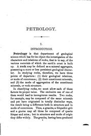 Cover of: An Introduction to the Study to Petrology: The Igneous Rocks