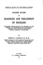 Cover of: Golden rules of diagnosis and treatment of diseases