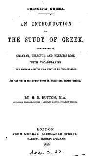 Cover of: An Introduction to The Study of Greek.
