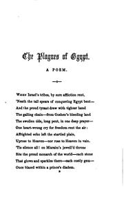 Cover of: The plagues of Egypt, a poem, and other pieces
