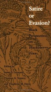 Cover of: Satire or evasion? by edited by James S. Leonard, Thomas A. Tenney, Thadious M. Davis.