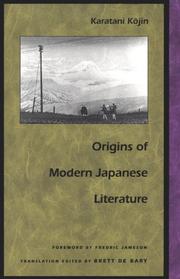 Cover of: Origins of modern Japanese literature