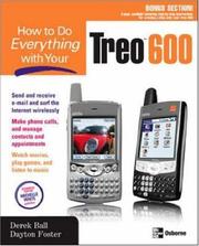 Cover of: How to do everything with your Treo 600 by Derek Ball