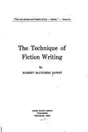Cover of: The Technique of Fiction Writing