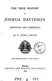 Cover of: The true history of Joshua Davidson