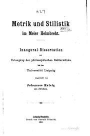 Cover of: Metrik und Stilistik im Meler helmbreht