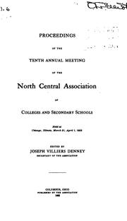 Cover of: Proceedings of the 1st-30th Annual Meeting of the North Central Associaiton of Colleges and ... |