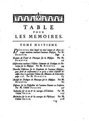 Cover of: memoires de litterature, tirez des registres de l'academie royale des inscriptions et belles lettres