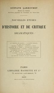 Cover of: Nouvelles études d'histoire et de critique dramatiques.