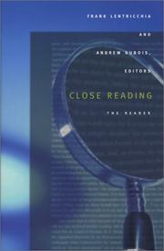 Cover of: Close reading: the reader
