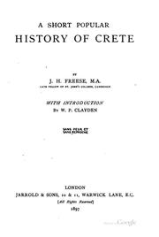 Cover of: A short popular history of Crete