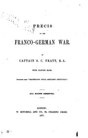Cover of: Précis of the Franco-German war