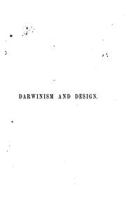 Cover of: Darwinism and design; or, Creation by evolution