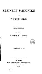 Cover of: Kleinere Schriften, herausg. von G. Hinrichs