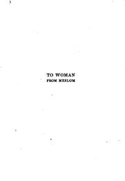 Cover of: To Woman from Meslom: A Message from Meslom in the Life Beyond