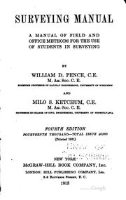 Cover of: Surveying Manual ; a Surveying by William David Pence