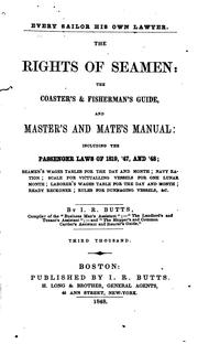 Cover of: Every Sailor His Own Lawyer, the Rights of Seamen by Isaac Ridler Butts