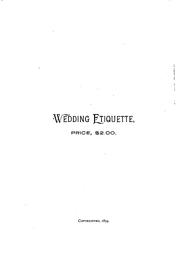 Cover of: Wedding Etiquette and Usages of Polite Society