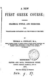 Cover of: A new first Greek course