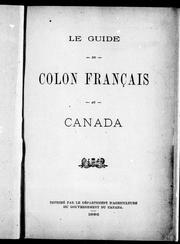 Cover of: Le guide du colon français au Canada