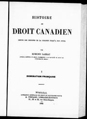 Cover of: Histoire du droit canadien by Edmond Lareau