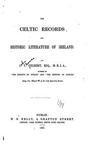 Cover of: The Celtic Records and Historic Literature of Ireland