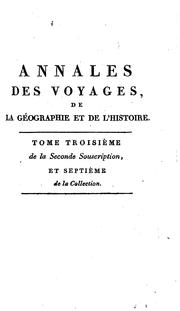 Cover of: Annuaire des Voyages de la Geographie pour l'année ...