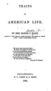 Cover of: Traits of American Life