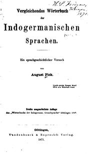 Cover of: Vergleichendes Wörterbuch der indogermanischen Sprachen: Ein sprachgeschichtlicher Versuch