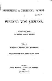 Cover of: Scientific & Technical Papers of Werner Von Siemens
