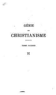 Cover of: Génie du Christianisme ; et, Défense du Génie du Christianisme: avec notes et eclaircissements
