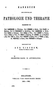 Cover of: Handbuch der speciellen Pathologie und Therapie v. 6 pt. 2 1.LIEF, 1855