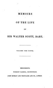 Cover of: Memoirs of the Life of Sir Walter Scott, Bart. ...