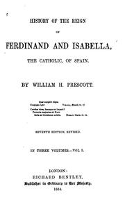 Cover of: History of the Reign of Ferdinand and Isabella, the Catholic, of Spain