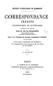 Cover of: Correspondance inedite scientifique et littéraire