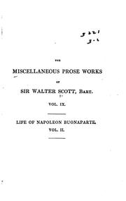 Cover of: The Miscellaneous Prose Works of Sir Walter Scott, Bart