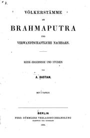 Cover of: Völkerstämme am Brahmaputra und verwandtschaftliche Nachbarn: Reise ... by Adolf Bastian