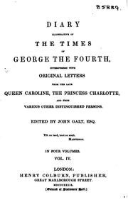 Cover of: Diary Illustrative of the Times of George the Fourth | Charlotte (Campbell ) Bury