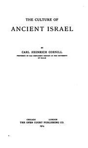 Cover of: The Culture of Ancient Israel