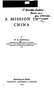 Cover of: A Mission in China by William Edward Soothill