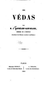 Des Védas by J. Barthélemy Saint-Hilaire