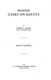 Cover of: Selected Cases on Equity