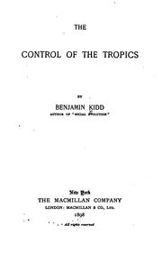 Cover of: The Control of the Tropics
