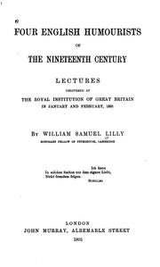 Cover of: Four English Humourists of the Nineteenth Century