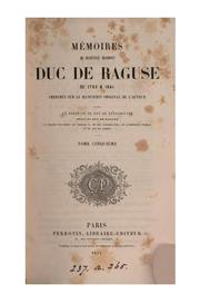 Cover of: Mémoires ... de 1792 à 1832