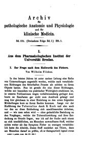 Cover of: Archiv für pathologische Anatomie und Physiologie und für klinische Medicin