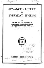 Cover of: Advanced Lessons in Everyday English