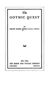 Cover of: The Gothic quest